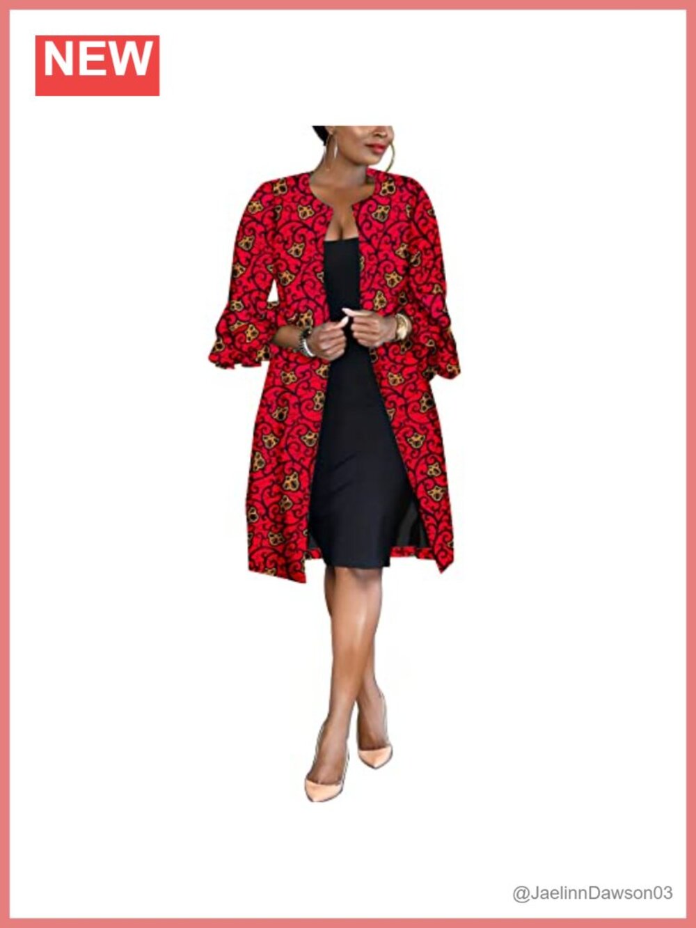 Ankara Print Long Sleeve Casual Jacket Cotton Slim Fit Women's